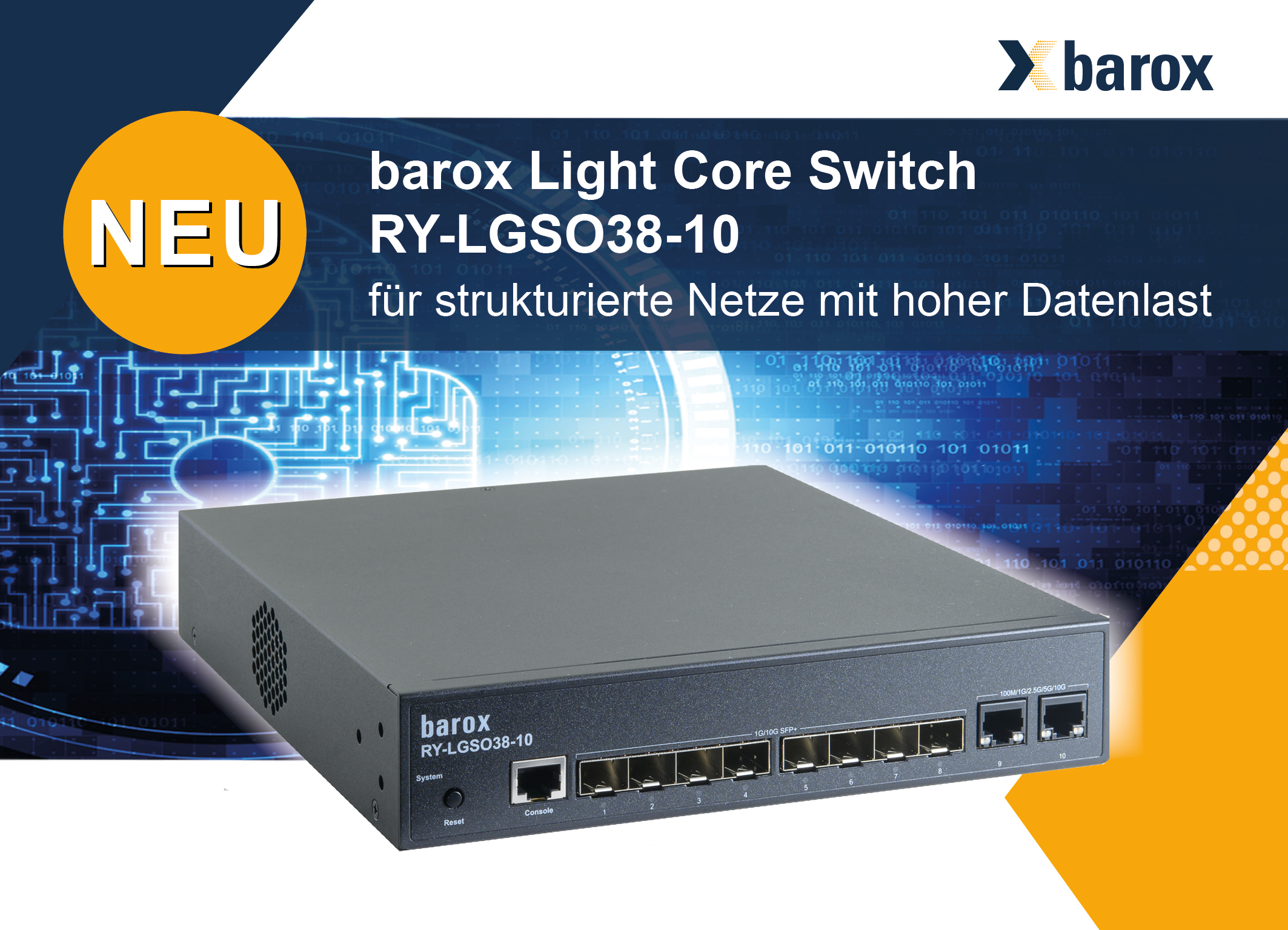 Neuer Light Core Switch für strukturierte Netze mit hoher Datenlast