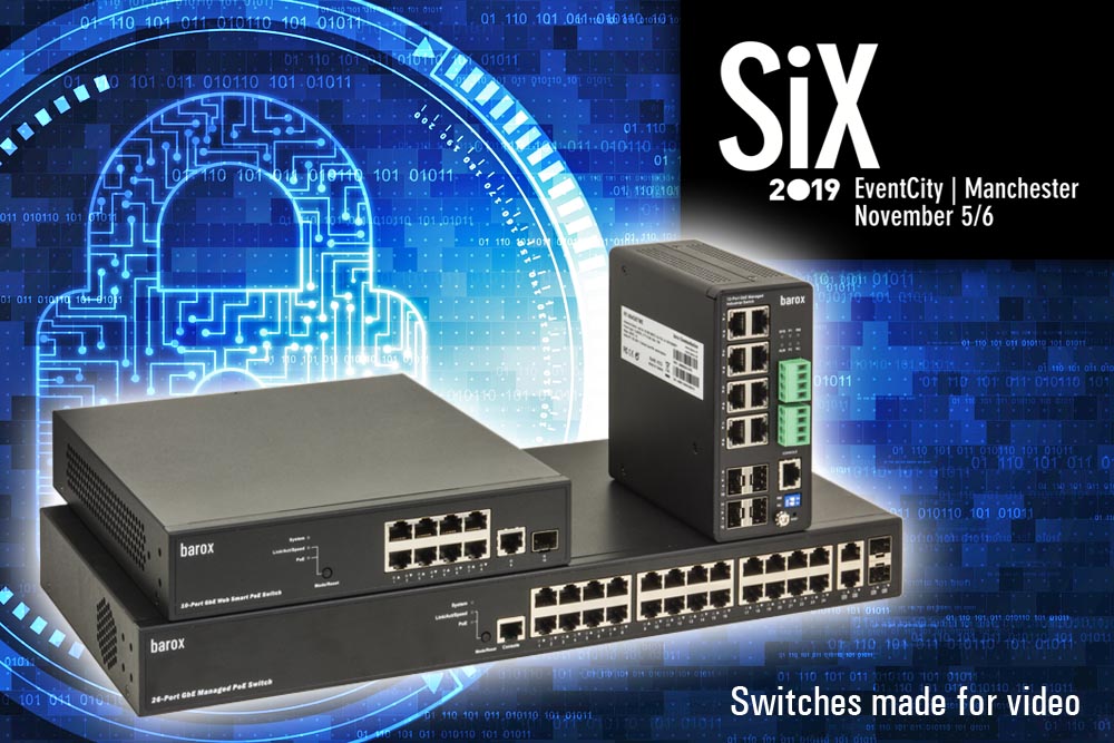 See the barox Cyber secure IP video switch range at SiX 2019